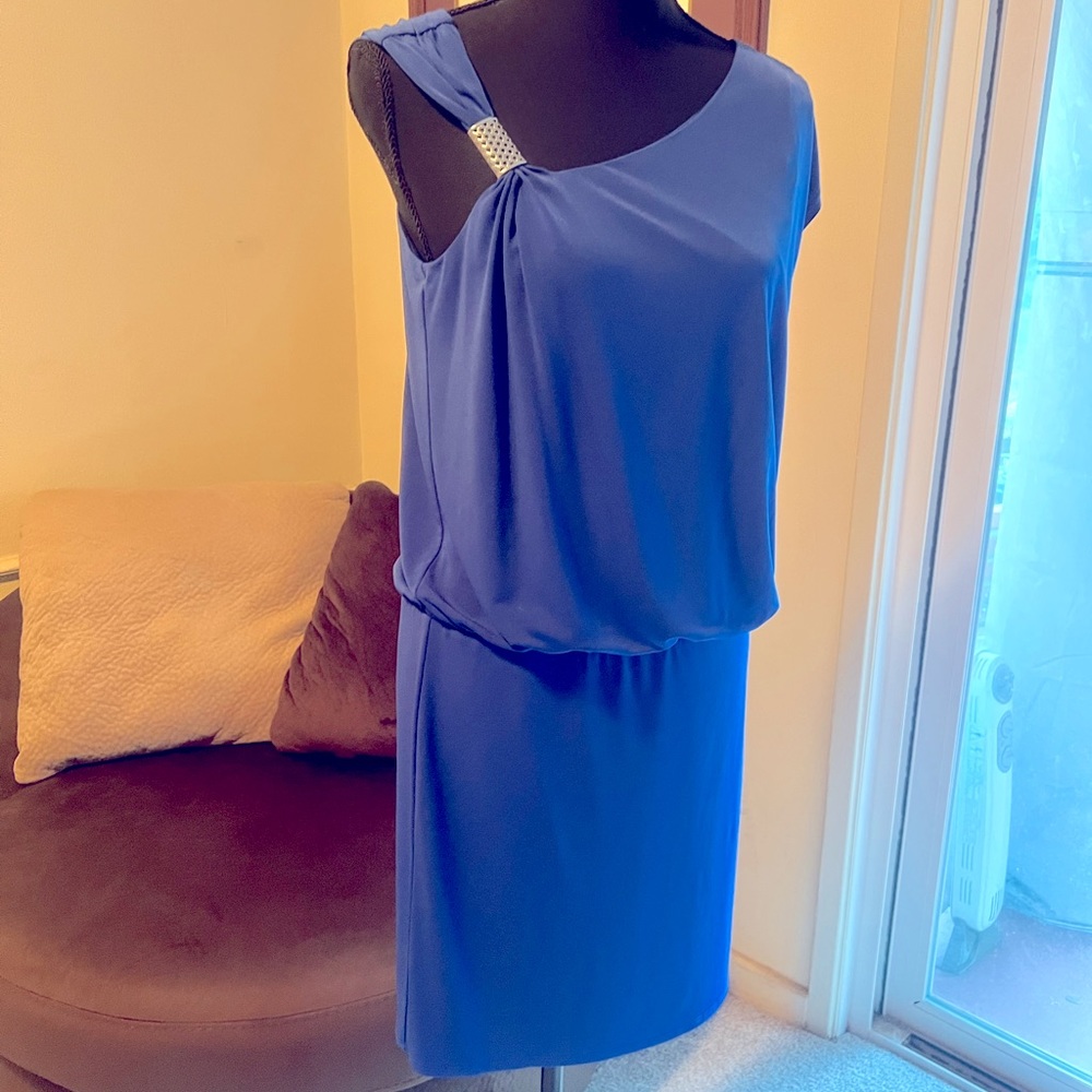 LAUNDRY BY DESIGN blue dress.